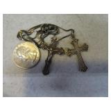 Sterling 1.25" Cross Pendants w/ Necklace
