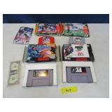 Lot (4) SuperNintendo Video Games w/ Boxes SPORTS