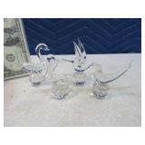 4pc Animal PrismGlass 3" SET Pretty Unmarked