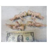 Lot (4) Angel Porcelain 4" Candle Accent Holders