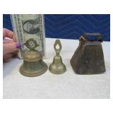 Lot (3) Antique Desk Bells Brass~Metal