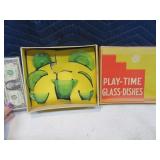 AKRO Agate 7pc Antique Green Child Dish Set