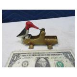 4" Antique Metal Woodpecker Toothpick Dispenser