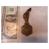 WWI Era Metal Watch Fob Eagle Military