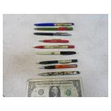 Lot (9) Antique Unique Advertising Pens~Pencils