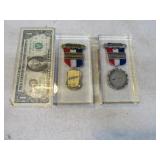 Lot (2) NRA Gun Shooting Medals Championship Vntge