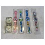 Lot (4) New Watches SnowWhite~Aristocats~Toy Story