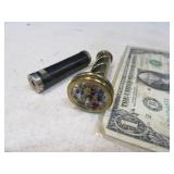 Lot (2) Vintage Pocket Kaleidoscopes 3"