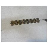 Antique Sterling Detailed Filagree 7.25" Bracelet