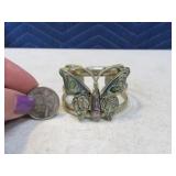 Sterling Butterfly 2.125" Bracelet NICE