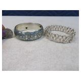 Lot (2) 2.5" SlipOn Bracelets Jewelry Sterling?