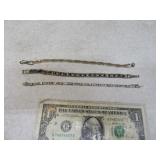 Lot (3) .925 Silver 7" Bracelets Jewelry BlingNICE