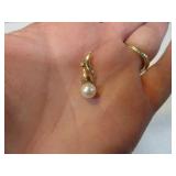 14kt Gold Pearl Pendant 1g NICE