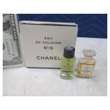 Lot (2) CHANEL Mini Perfume Vintage Bottles