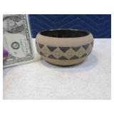 SouthWest 5.5" Pottery Heavy Bowl  Signed