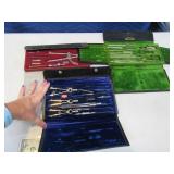 Lot (3) Nice Antique Drafting~Drawing SETS