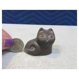 Denmark KERAMIK Pottery 2.5" Small Cat Figurine