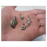 Lot (4) Necklace Sterling Pendants Pretty