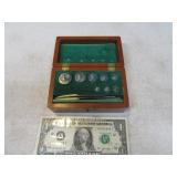 Antique Wooden SEKO Mini Weight Set