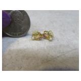 10kt Black Hills Gold  Earrings w/ Pearl