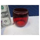Antique RED Lantern Globe 4"