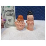 Laurel & Hardy BESWICK Pottery Salt~Pepper SET
