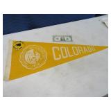 Vintage CU Colorado Buffaloes Pennant & Button
