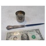 Sterling Silver Handled Opener & Napkin Ring 29g