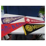 Lot (4) Vintage College Pennants Big10 TypeSchools
