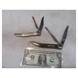 Lot (2) Nice Fish Themed Vtg Pocket Knives