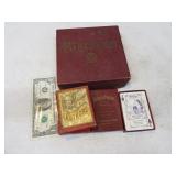 Lot (3) Antique Games PARCHESSI~Card Games