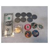 Lot (13) VIntage Casino Chips~Tokens