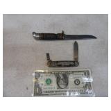 Lot (2) WesternEmbossed Knives AS IS Restoration