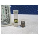 Sterling Silver Sewing Thimble & Gold Dust