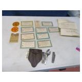 Boy Scouts Early Collectible LOT Paperwork Utensil