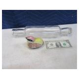 Enamel Bird Stash Box & Glass Rolling Pin