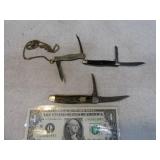 Lot (3) Antique Pocket Knives AS IS