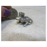 1.5" Pewter Signed Prince Frog Figure
