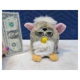 FURBY Toy Brown~Sshite w/ Pink Ears White Hair