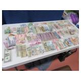 HUGE Lot Paper Foreign  Money Cash $$$