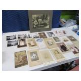 LOT Antique Photographs Pictures CardStock Mltry