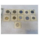 Lot (11) Vintage Coins~Tokens in Sleeves