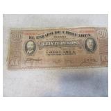 1915 Money Bill CHIHUAHUA Veinte Pesos