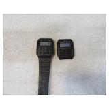 Lot (2) Vintage CASIO Calculator Wrist Watches