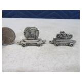 Lot (2) HARLEY Pewter Traincar Figures 2"