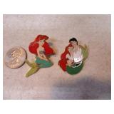 Lot (2) Disney LITTLE MERMAID Pins Collectors
