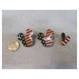 Lot (3) USA Disney Mickey Red/White/Blue Pins