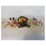 Lot (3) Disney Pins Mickey & Walt