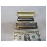 Lot (2) vintage Harmonica Instruments