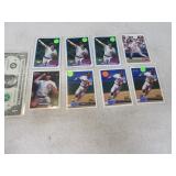 Lot (8) Maddux & ChipperJones Rookie Cards